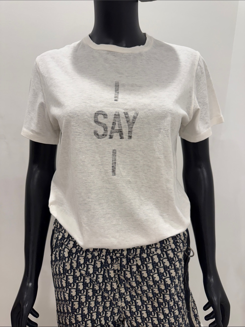 Christian Dior “I SAY I” Graphic T-Shirt – White – Size S – Like New